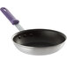 A Vollrath Wear-Ever 8" non-stick frying pan with a purple handle.