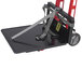 A black Wesco Industrial Products 4 wheel lift with a strap attached to it.