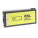 A Zoll 3-year non-rechargeable lithium battery pack with a yellow label.