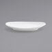 A white Front of the House Ellipse oval porcelain plate.