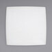 A Front of the House white square porcelain plate.