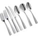 A group of Acopa Ridge stainless steel dinner forks.