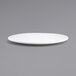 A white Front of the House porcelain plate with a small rim.