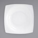 A white square porcelain bowl with rounded edges.