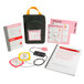 A black and pink Physio-Control child electrode pad starter kit for AEDs.