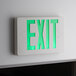 Lavex Industrial Slim Green LED Exit Sign with Battery Backup - 1.1W Unit Main Thumbnail 1