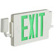 Lavex Industrial Slim Green LED Exit Sign / Emergency Light Combination with Battery Backup - 2W Unit Main Thumbnail 4