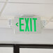 Lavex Industrial Slim Green LED Exit Sign / Emergency Light Combination with Battery Backup - 2W Unit Main Thumbnail 1