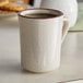 Acopa 8.5 oz. Brown Speckle Narrow Rim Stoneware Coffee Cup / Mug - 36/Case Main Thumbnail 1
