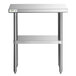 Regency 18" x 30" 16-Gauge 304 Stainless Steel Commercial Work Table with Undershelf Main Thumbnail 4