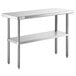 Regency 18" x 48" 16-Gauge 304 Stainless Steel Commercial Work Table with Undershelf Main Thumbnail 3