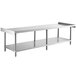 A Regency stainless steel equipment stand with stainless steel undershelf.