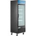 Avantco GDC-12F-HC 27 1/8" Black Swing Glass Door Merchandiser Freezer with LED Lighting Main Thumbnail 3