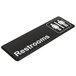 Black and White Unisex Restrooms Sign 9" x 3" Main Thumbnail 3