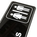 Black and White Unisex Restrooms Sign 9" x 3" Main Thumbnail 5