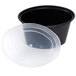 Pactiv Newspring E505B ELLIPSO 5 oz. Black Oval Plastic Souffle / Portion Cup with Lid - 500/Case Main Thumbnail 3