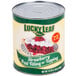A #10 can of Lucky Leaf strawberry pie filling with a white label.
