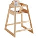 Lancaster Table & Seating Assembled Restaurant Wood High Chair with Natural Finish Main Thumbnail 3