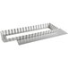 A silver rectangular Fat Daddio's aluminum fluted tart/quiche pan with a removable bottom.