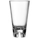 An Arcoroc SAN plastic shooter and dessert shot glass with a clear base and rim.