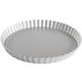 Fat Daddio's PFT-95 ProSeries 9 1/2" x 1" Round Anodized Aluminum Fluted Tart / Quiche Pan with Removable Bottom Main Thumbnail 2