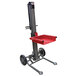 A red and black Magliner LiftPlus industrial-use cart with a red tray.