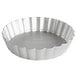 Fat Daddio's PFT-425 ProSeries 4 1/4" x 1" Round Anodized Aluminum Fluted Tart / Quiche Pan with Removable Bottom Main Thumbnail 2