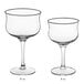 Two Acopa Deco rose / cocktail glasses on a white background.