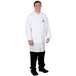 A man wearing a Cordova white disposable microporous lab coat.
