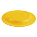 A yellow wide rim melamine plate.