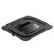 A black plastic Vigor food pan lid with a handle