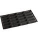 A black Sasa Demarle silicone baking tray with 20 oblong compartments.
