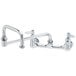 T&S B-0266 Wall Mounted Pantry Faucet with 8" Adjustable Centers, 15" Double-Jointed Swing Nozzle, and Eterna Cartridges Main Thumbnail 1