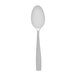 A Fortessa stainless steel dinner spoon with a curved handle on a white background.