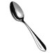 A Fortessa Forge stainless steel dinner spoon with a silver handle and spoon.