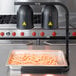 Avantco W62-BLK Black 2 Bulb Free Standing Heat Lamp / Food Warmer with Red Bulbs - 120V, 500W Main Thumbnail 7