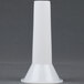 A white plastic cylindrical object with a white cap.