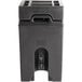 Cambro Camtainer 11.75 Gallon Black Insulated Beverage Dispenser with Black 7-Compartment Condiment Holder Main Thumbnail 4