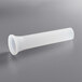 A white plastic rectangular stuffer tube with a small opening.