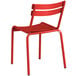 Lancaster Table & Seating Red Powder Coated Aluminum Outdoor Side Chair Main Thumbnail 4
