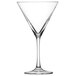 A clear Schott Zwiesel martini glass with a stem.