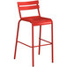 Lancaster Table & Seating Red Powder Coated Aluminum Outdoor Barstool Main Thumbnail 3