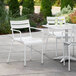 Lancaster Table & Seating White Powder Coated Aluminum Outdoor Arm Chair Main Thumbnail 1