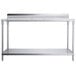 Regency 30" x 60" 14-Gauge 304 Stainless Steel Poly Top Table with 3/4" Thick Poly Top, Undershelf, and 6" Backsplash Main Thumbnail 5
