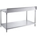 Regency 30" x 60" 14-Gauge 304 Stainless Steel Poly Top Table with 3/4" Thick Poly Top, Undershelf, and 6" Backsplash Main Thumbnail 4