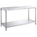 Regency 24" x 60" 14-Gauge 304 Stainless Steel Poly Top Table with 3/4" Thick Poly Top and Undershelf Main Thumbnail 3