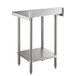 Regency 24" x 24" 16-Gauge Stainless Steel Commercial Work Table with 4" Backsplash and Undershelf Main Thumbnail 4