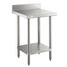 Regency 24" x 24" 16-Gauge Stainless Steel Commercial Work Table with 4" Backsplash and Undershelf Main Thumbnail 3