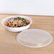 Pactiv Newspring NC948 48 oz. White 9" x 1 3/4" VERSAtainer Round Microwavable Container with Lid - 150/Case Main Thumbnail 1