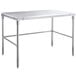 Regency 30" x 48" 14-Gauge 304 Stainless Steel Poly Top Table with 3/4" Thick Poly Top and Open Base Main Thumbnail 3